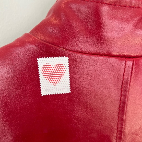 Wilsons Leather Vintage Vibrant Red Women's Jacket Medium Moto - Picture 3 of 14